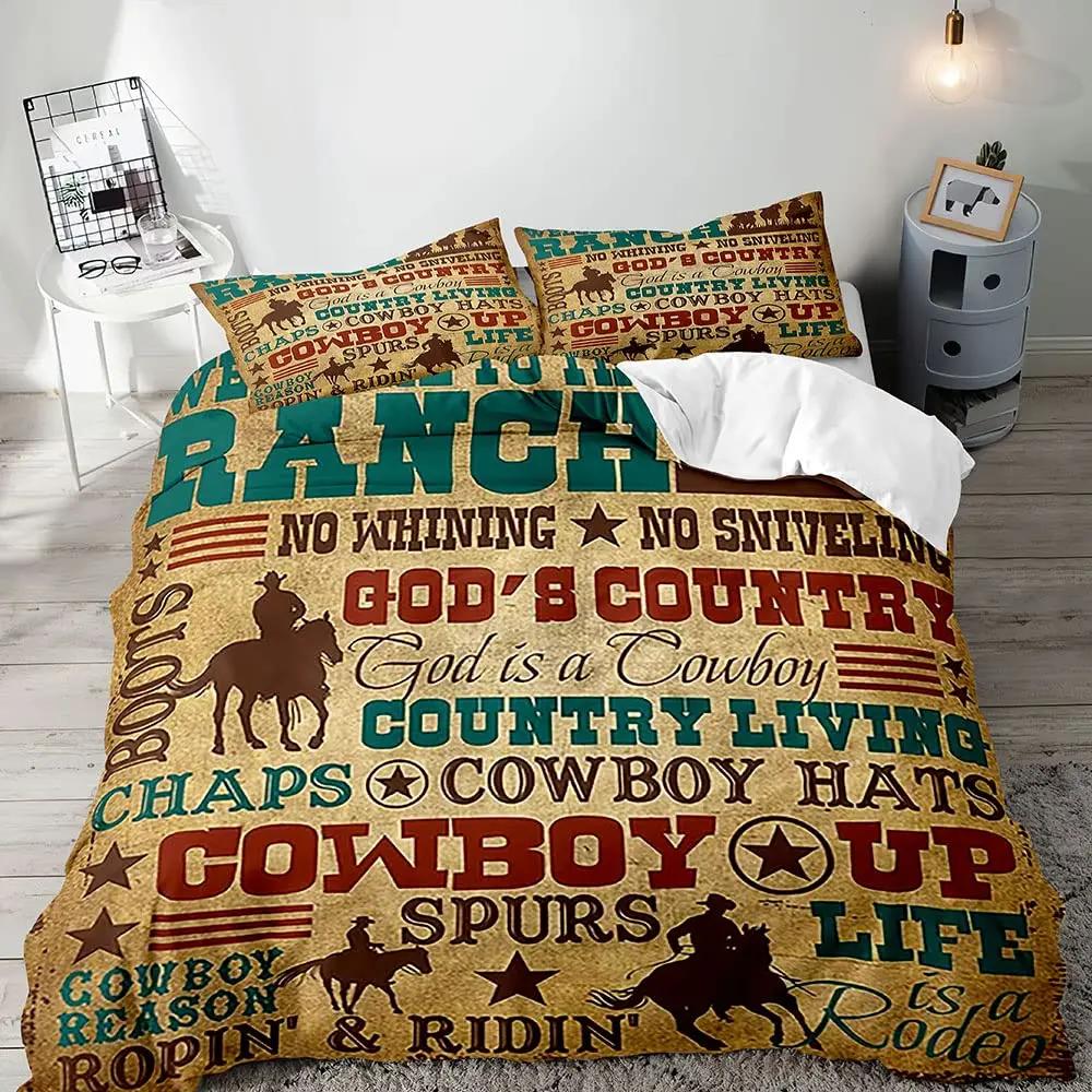 Romantic Horse Couple Twin Duvet Cover SetYou & Me We Got This Country Western Ranch Farm Animal Rustic Farmhouse Bedding Sets