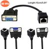 DB9 RS232 Male Female to RJ45 Female Port Ethernets CAT5 Couplers Extenders Adapters DB9 9Pin Connectors 15cm