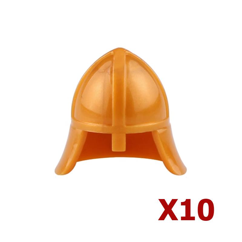 MOC Baustein Mittelalter Ritter Römischer Soldat Zubehör Helm Kopfbedeckung Flammenfeder Schwarzer Adler Schild König Umhang Ziegelstein Spielzeug