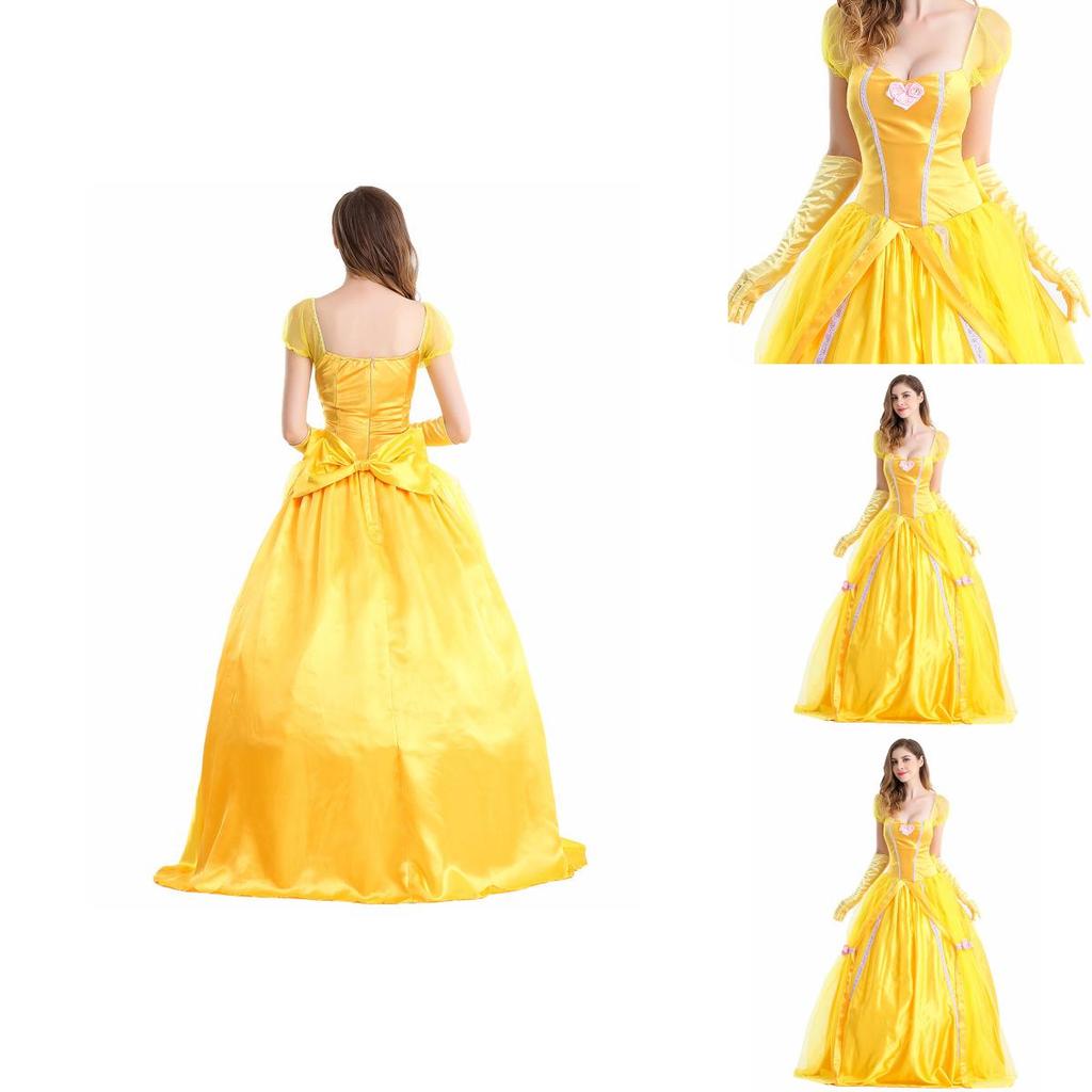 Enchanting Princess Belle Cosplay Fancy Dress For Halloween And Parties