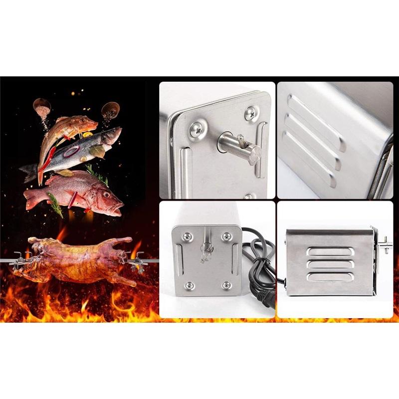Grill Roaster Electric Motor Goat Pig Chicken BBQ Spit Rotisserie Outdoor Barbecue Accessories SP-S40 Stainless Steel