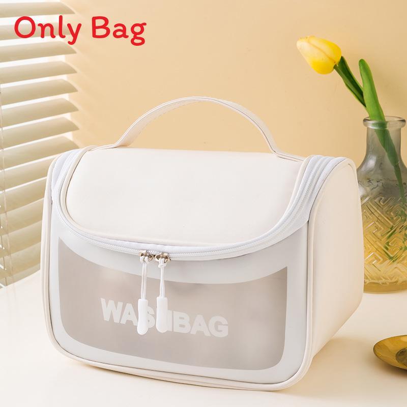 Modern Pu Makeup Organizer With Hanging Hook For Travel And Bathroom Use