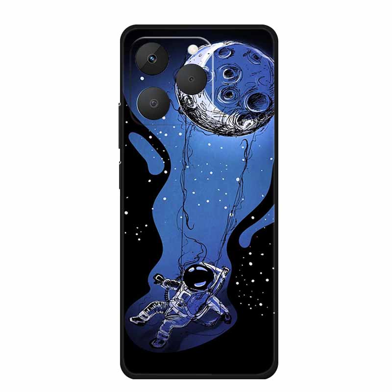 For Realme 15T Phone Case 15 T Fashion Picture Black Silicone TPU Soft Back Cover Case For Realme 15T 5G 2025 Case Realme15T Bag