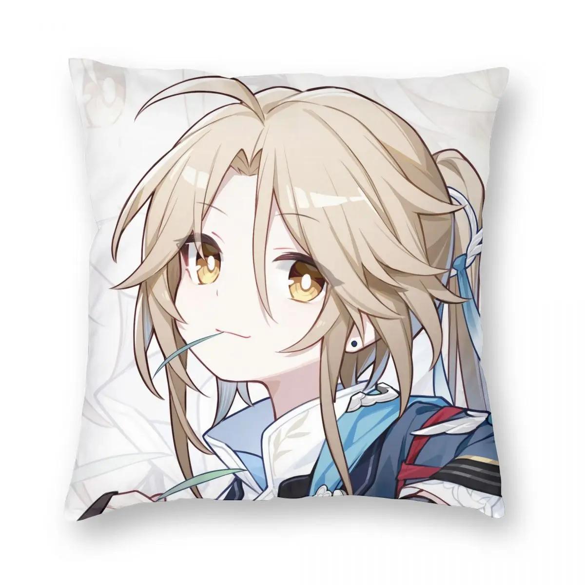 

Игра Honkai Star Rail Март 7-го Байлу Аниме Наволочка Косплей 3D Персиковая кожа Плюшевые Аксессуары Подарки на Хэллоуин для детей 12x12Inch