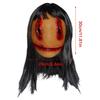 Scary Bloody Mask with Hair Female Ghostly Full Face Mask Headgear Cosplay Party Mask for Carnivals Halloween Decorations