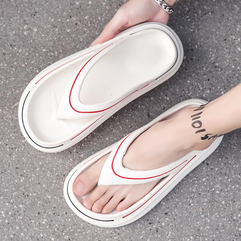 Fashion Comwarm Thick Bottom Men's Beach Slippers Summer Fashion Casual Flip Flops For Women Designer Slides Men Anti-Slip Home Sandals