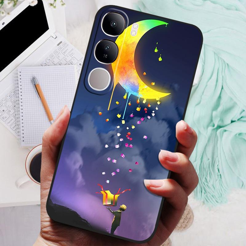 Vivo V40 Lite IDN V40SE Y200 Y300 Telefon Kılıfı Arka Kapak Moda Çiçek Kelebek Yumuşak TPU Kılıflar Vivo V 40 Lite V40 SE İçin