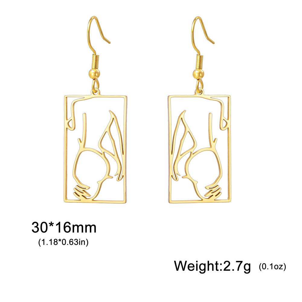 My Shape Charming Beauty Earrings for Women Girls Stainless Steel Fascinating Shapely Beauty Drop Earrings Fashion Jewelry Gift