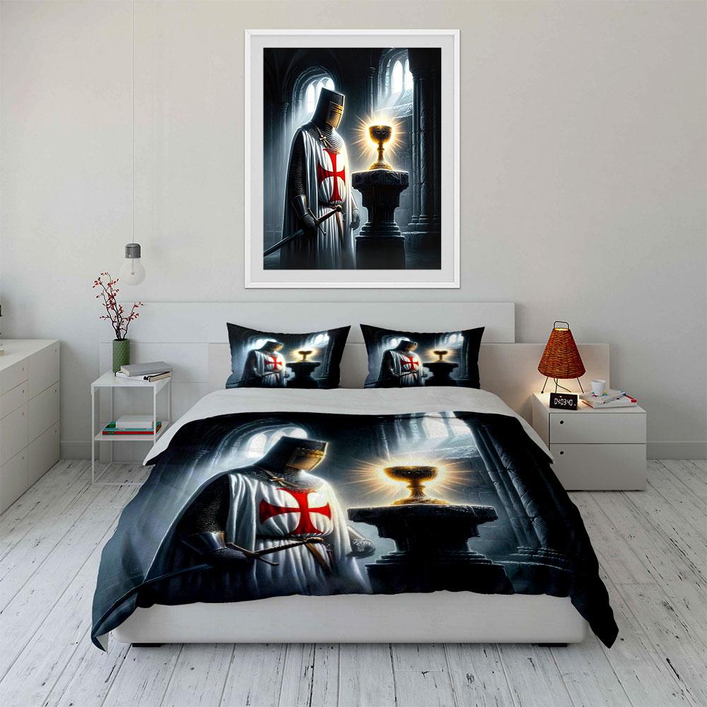 Knight Templar Costume Set Multiple Sizes Kid'S And Adults' Bedroom Exquisite 3Pc Bedding Set, Gift