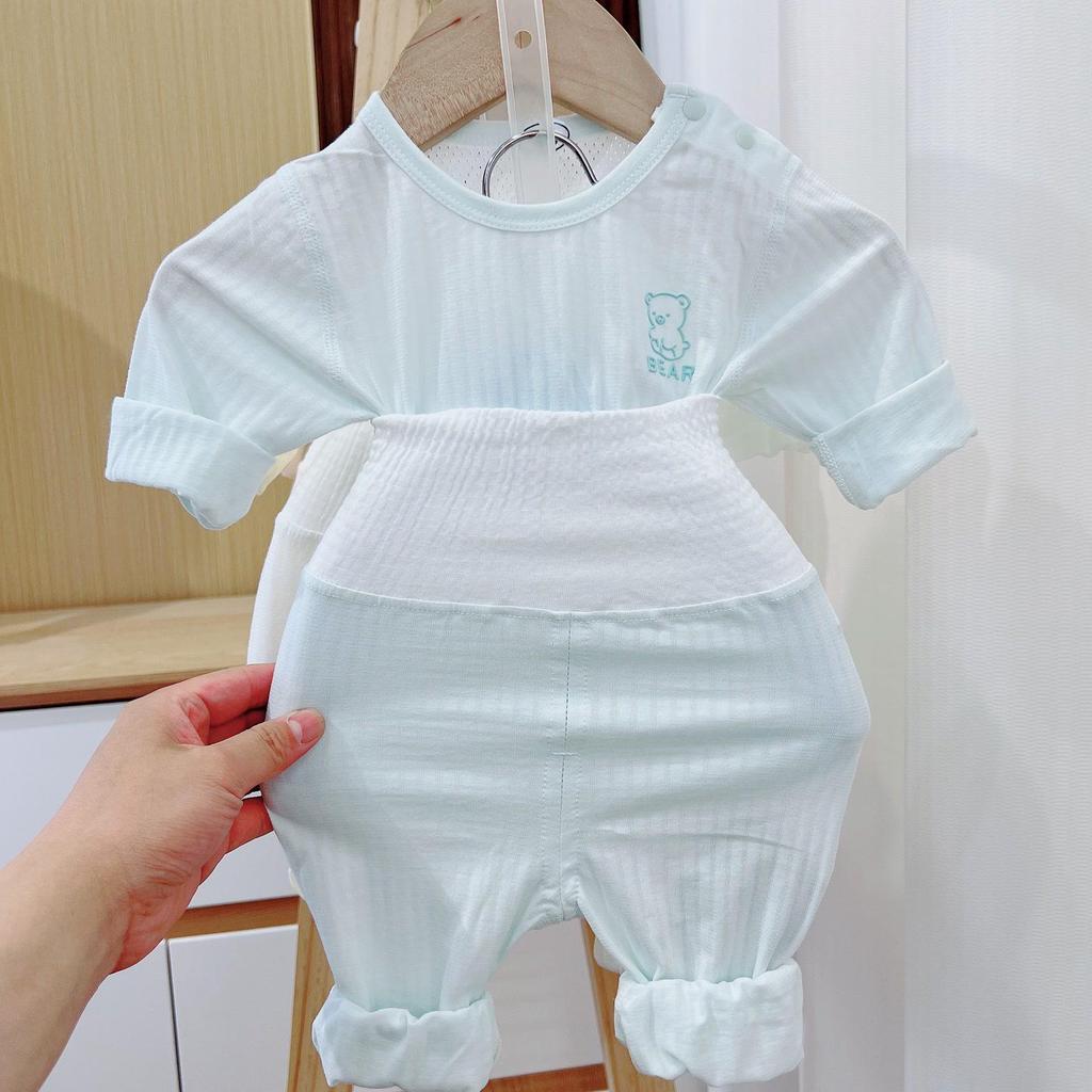 Baby Summer 2017 High-Waisted Belly Protection Pajamas - Infant Summer Style