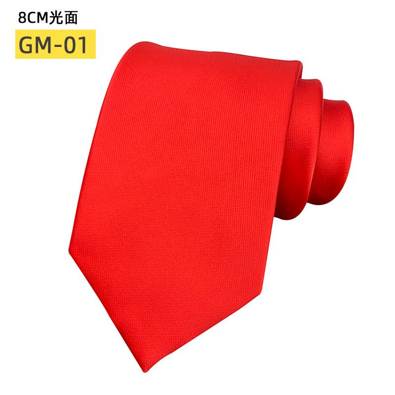 Classic Monochrome Satin Tie Business Casual Versatile Wedding Tie