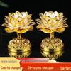 LED Seven-Color Guanyin Lotus Lamp: Household Plug-in Offering Light for Buddha.
