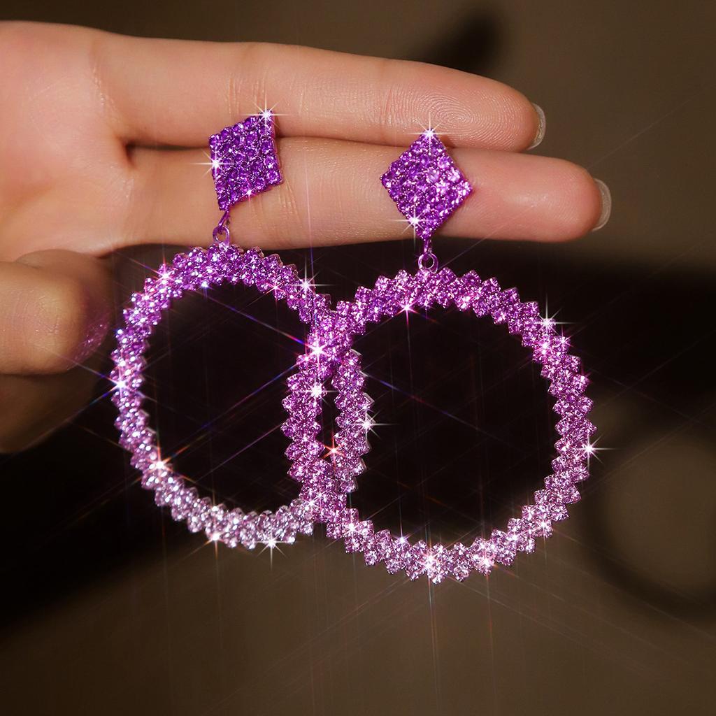 2PC Women's Fashion and Elegance Dazzling Tassel Earrings Earrings Travel Carnival Banquet Party Holiday Dressing Gifts