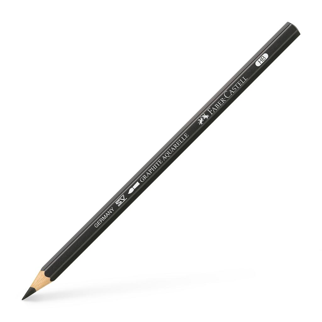 Faber-Castell Watercolor Graphite Pencils, 5 Hardnesses, Blister Set with Brush