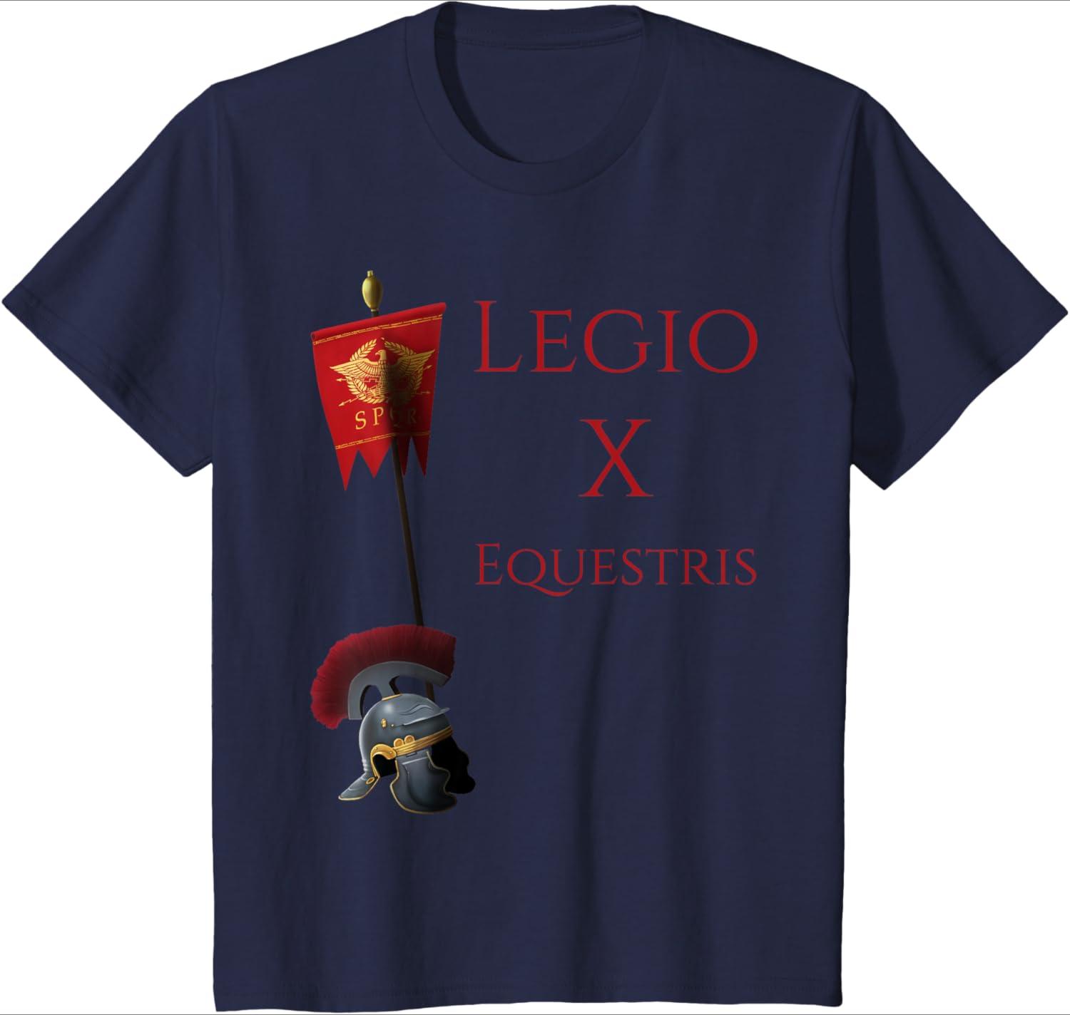

Gaius Julius CaesarLegio X Equestris design100 cotton summer Oneck short sleeve casual printed mens Tshirt 4XL