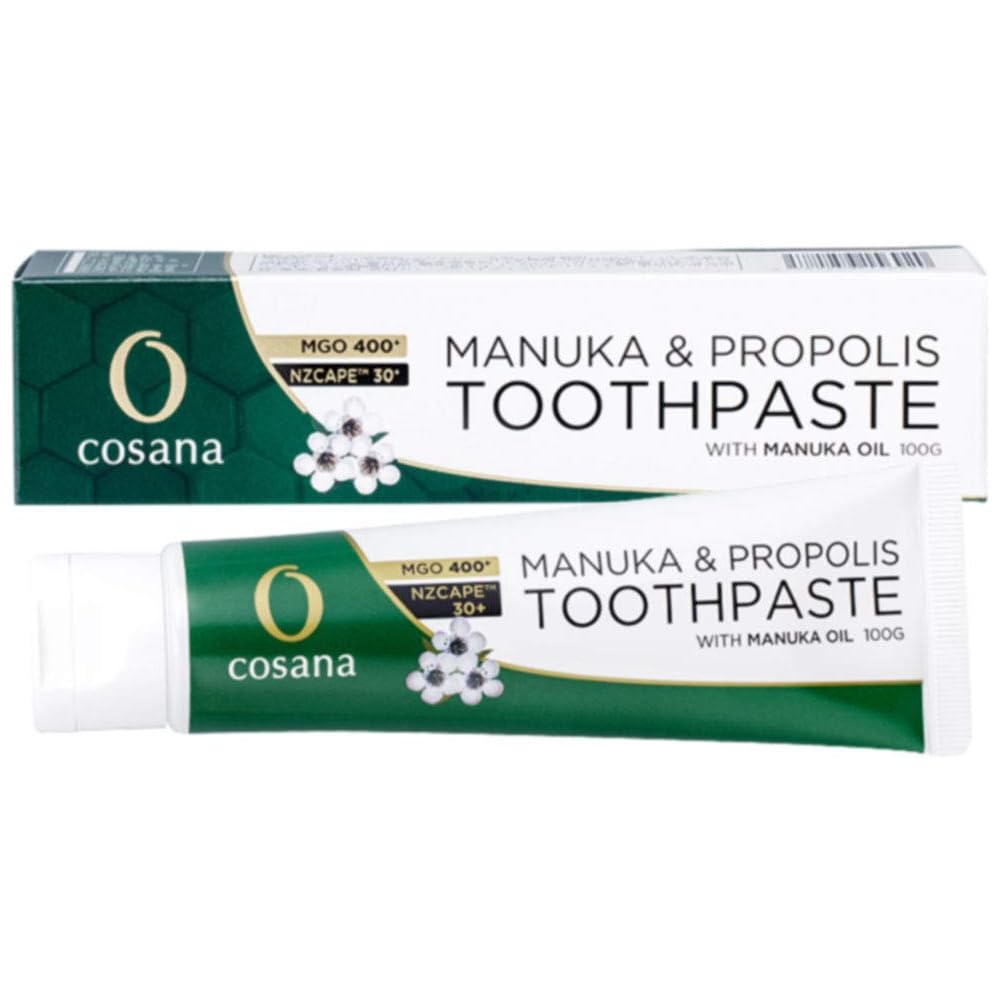 Kosana Manuka Honey Toothpaste with Propolis 100g Green MGO400+ Fluoride-Free Non-Foaming Made in Japan
