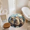 Hedgehog pattern round rug,Carpet Rug for Living Room Bedroom  Playroom ,Non-slip Floor Mat,Holiday Gifts and Birthday Gifts.