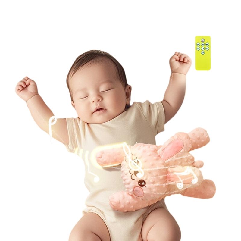 Infant Calming Companion Baby Soothing Hand Doll Pacify Toy Feature Soft Melodies 44 Music Songs for Peaceful Sleep