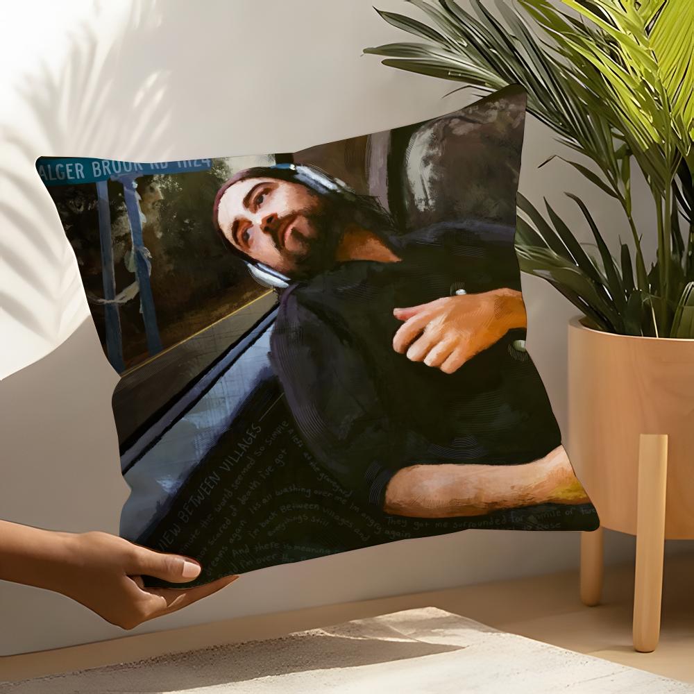 Folk Singer Music N-Noah Kahan 2 Pillow Case Linen Cushion Covers For Decorative Sofa Home Pillows Case Car Chair Pillows Cases