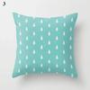 Light Blue Green Mint Cushion Cases Geometric Pattern Smooth Pillowcase American Style Comfortable Soft Home Decorations 45*45Cm