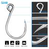 20pcs Single Hooks Fish Lure Hooks Inline Hook Fishing Jigging Hook  Fish Tackle