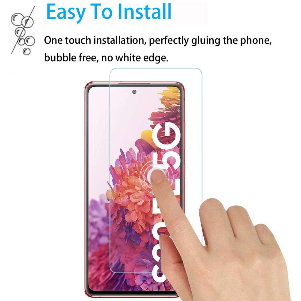 2.5D 9H Arc Edge Tempered Glass Screen Protector for Samsung Galaxy S20 FE/S20 Fan Edition/S20 Lite with Camera Lens Film