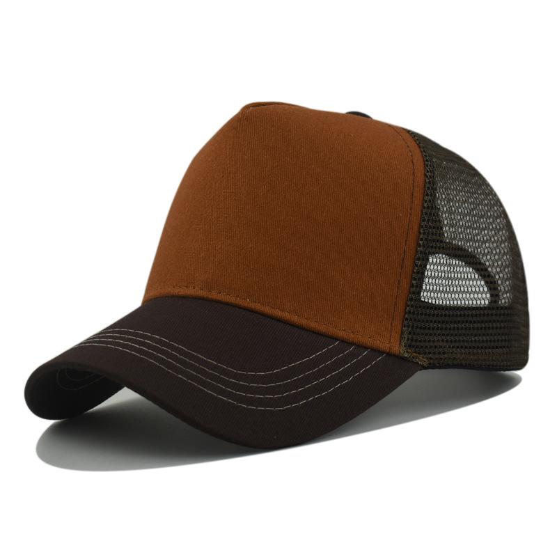Custom Logo Basic Color Matching 5 Panel Mesh Hat For Women Summer Sunshade Breathable Baseball Caps Outdoor Sport Truck Dad Cap