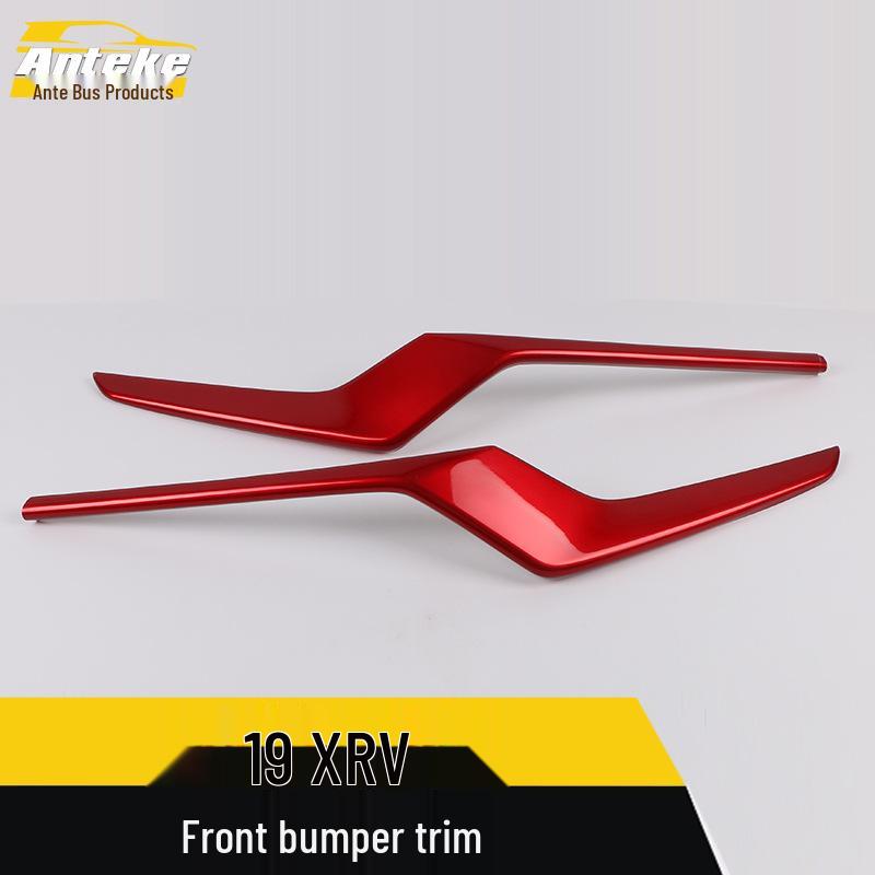 19 XRV Front Bumper Bright Strip & Lip Grille Anti-Scratch Decorative Sticker Accessories