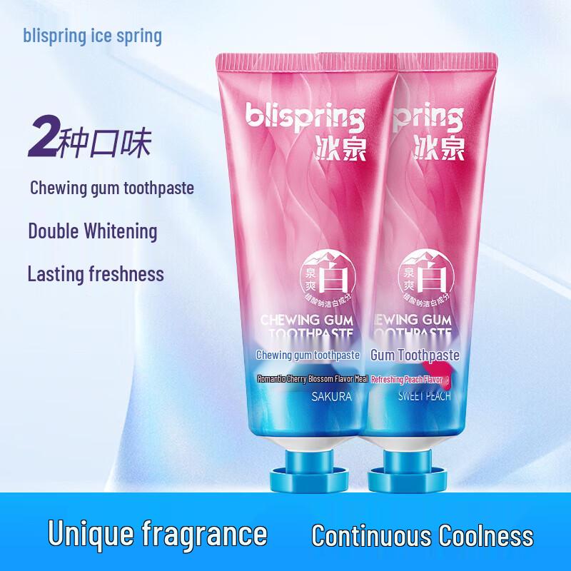 Blispring Cherry Blossom & Peach Whitening Toothpaste Set