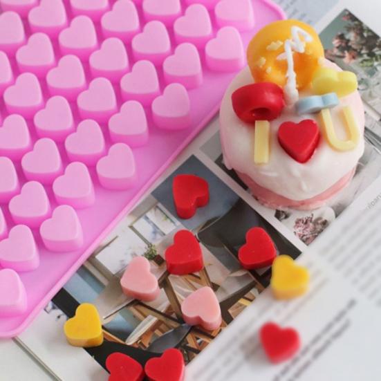 Non-Stick Reusable Chocolate Mold 55 Cavity Love Heart Shape Create Treats Silicone Mould DIY Supply