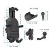 Motorcycle Mobile Phone Holder Shock-Absorbing Anti-Skid 360° Universal Ball-Head Rotating Six-Claw Silica-Fixed Bracket