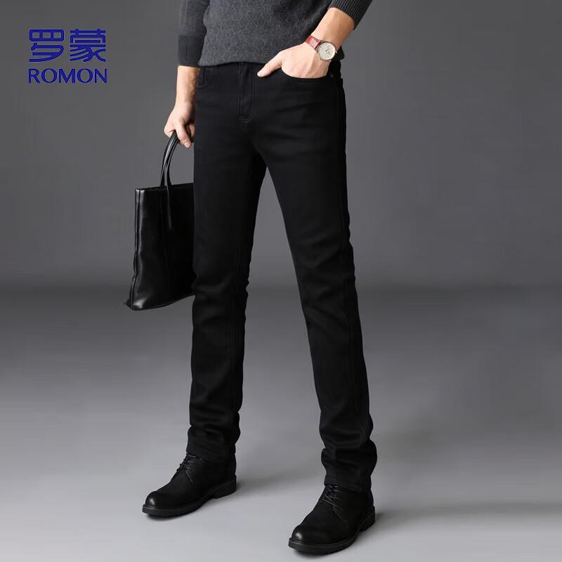 

Romon Men s Stretch Straight-Leg Jeans 38
