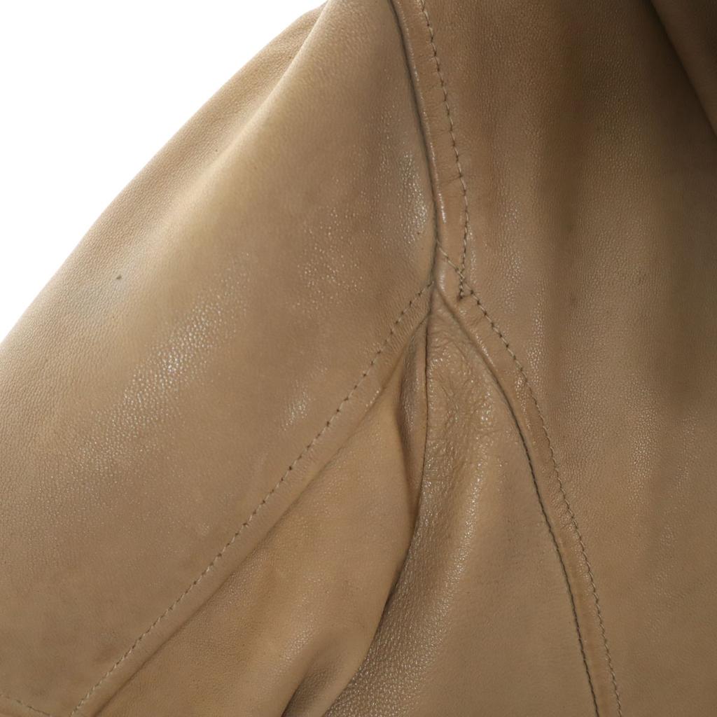 AVIREX Belle Sheepskin Leather Coat M Beige Women Used