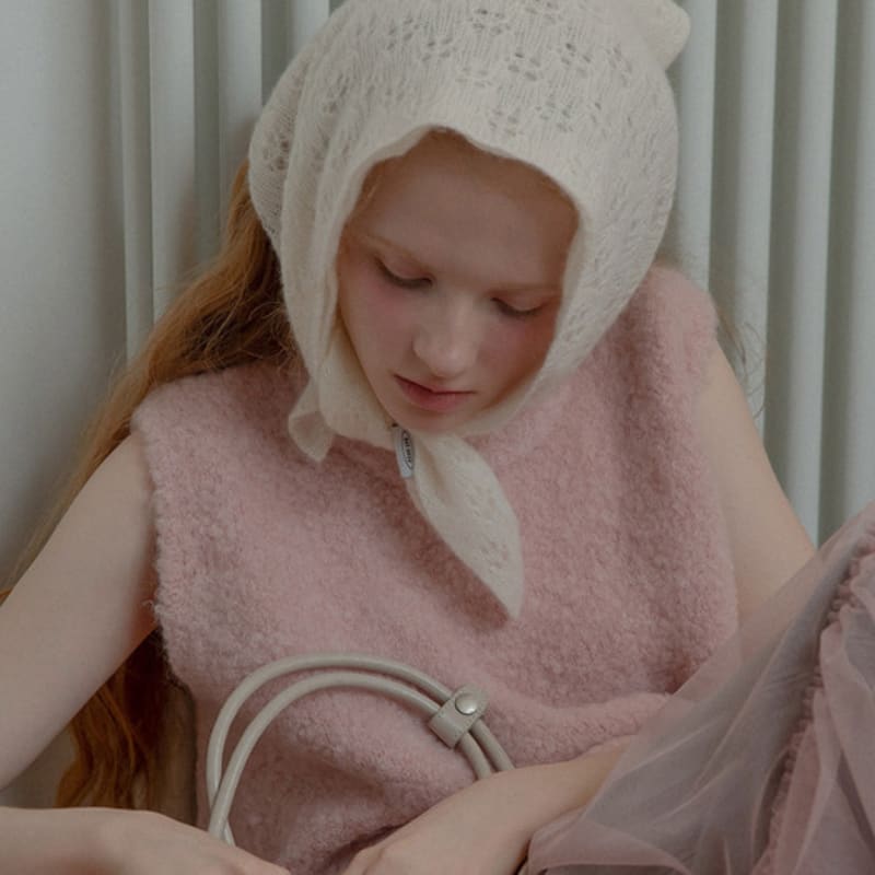 Mellotory 100% Kaschmir Häkel-Schal Stola (Elfenbein)