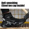 Arbeitsschutzschuhe, bruchsichere, pannensichere, durchdringende Arbeitsschuhe für Herren, hohe, leichte, verschleißfeste und sichere Arbeitsschuhe