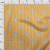 oneOone Cotton Flex Mustard Yellow Fabric Abstract Block Dress Material Fabric Print Fabric By The Yard 40 Inch