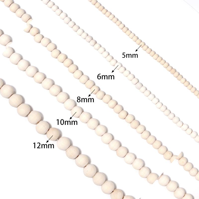 

Louleur Natural Wooden Beads for Jewelry Making Accessories Round Loose Spacer Beads Wood Pearl Balls Charms DIY Bracelet 5mm(approx 100pcs)