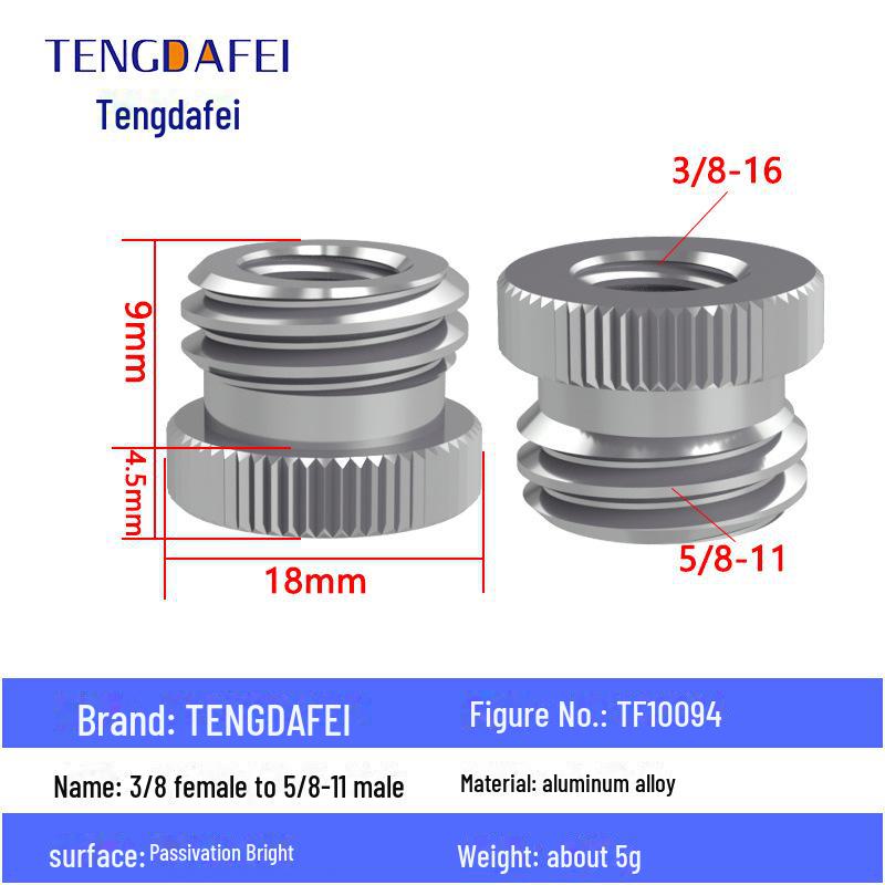 Adaptor cu șurub pentru trepied de cameră de la 1/4 la 3/8: Conversie M4, M5, M68, M10 pentru suport Hot Shoe sau stativ de lumină