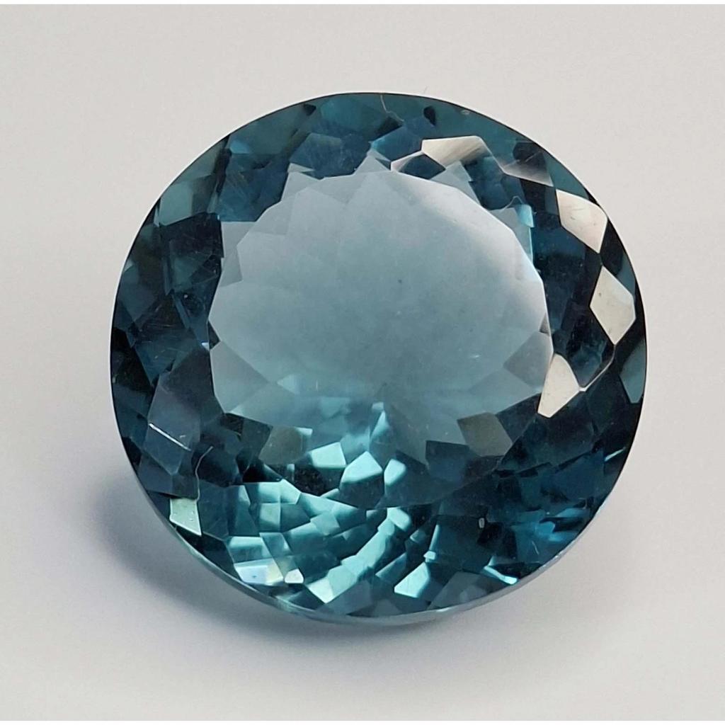 Fabulous Natural Bluishgreen Tourmaline 34-36 Ct Round Cut Certified Gemstone