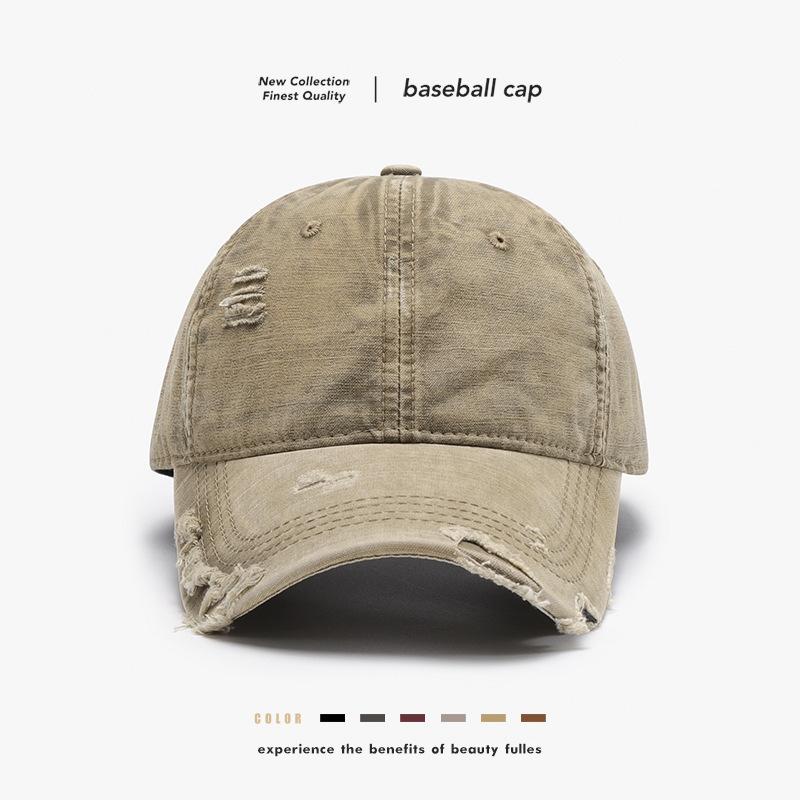 High-Quality American Washed Women'S Soft-Top Baseball Cap Light Board Face Small Cap Men'S Sunscreen Cap