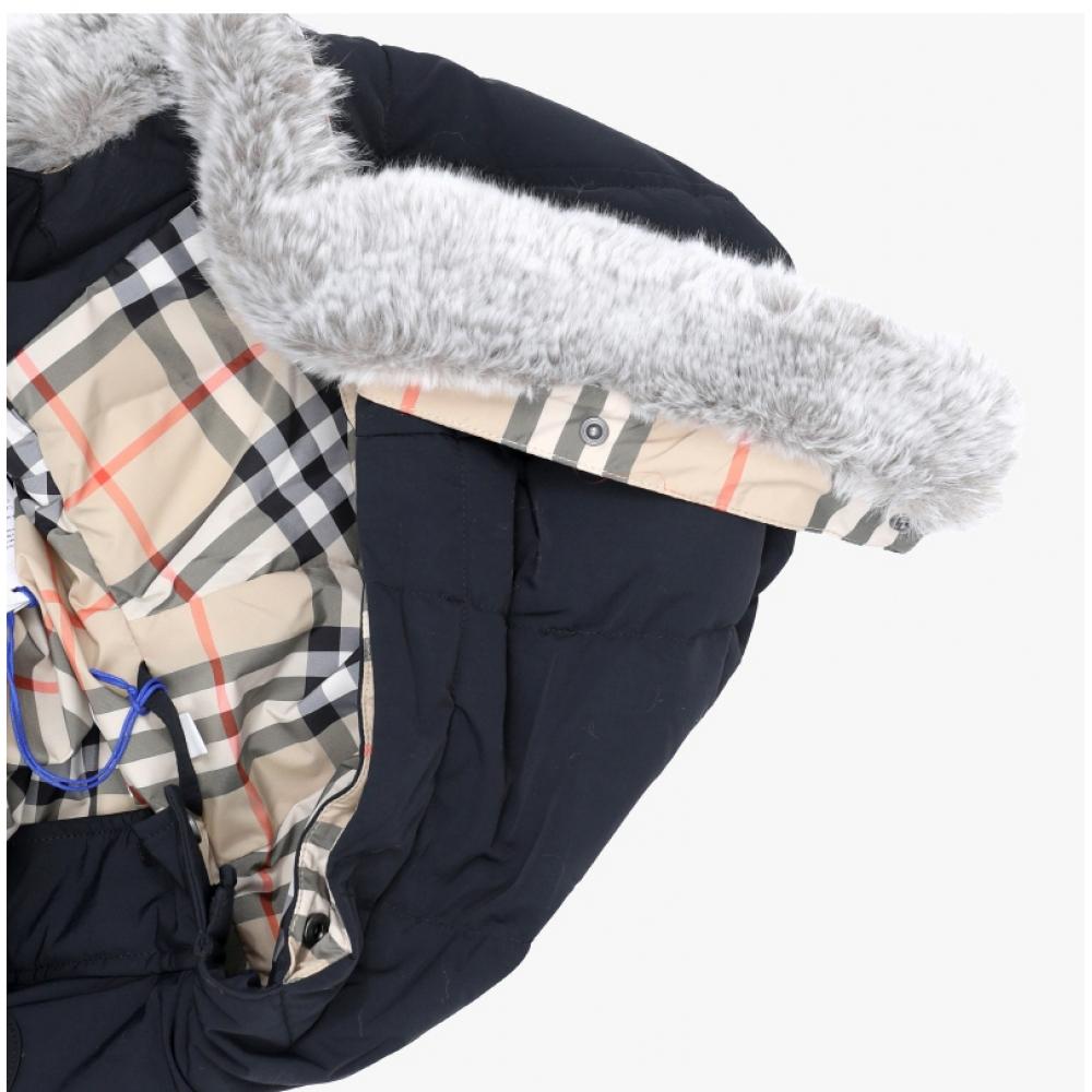 Burberry Kids Down PAdding Hoodie With Fur Trimming  Adults CAn WeAr  8117232 A