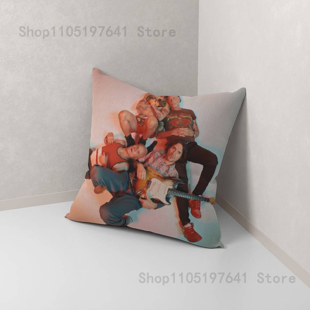 Chili Red RHCP Pillow Case For Sofa Decor Car Office Room Printing Cushion Cover Decorations and Protector