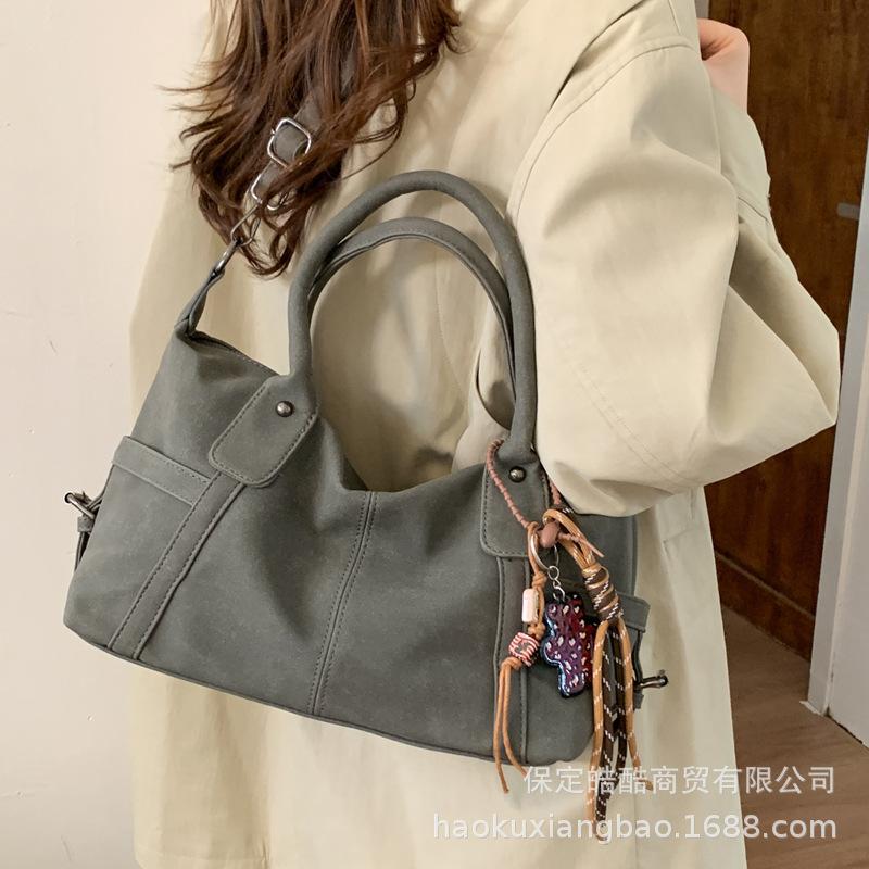 Premium Handbag Women's 2025 New Autumn and Winter Retro Shoulder Messenger Bag Women's Bag Fashion Boston Bag