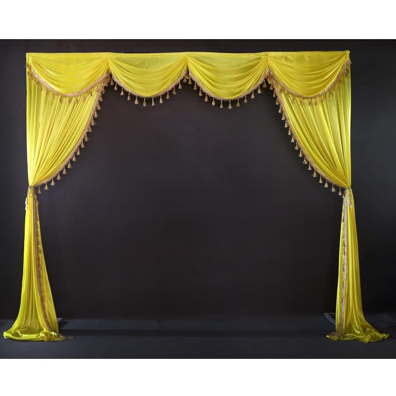 2M Wedding Background Curtain Swag Party Valance Drape Panel Wedding Backdrop Curtain Valance Stage Background Decor Drapery