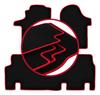 Velours-Fußmatten mit rotem Rand für: Mercedes Vito W447 Lieferwagen (2014-)