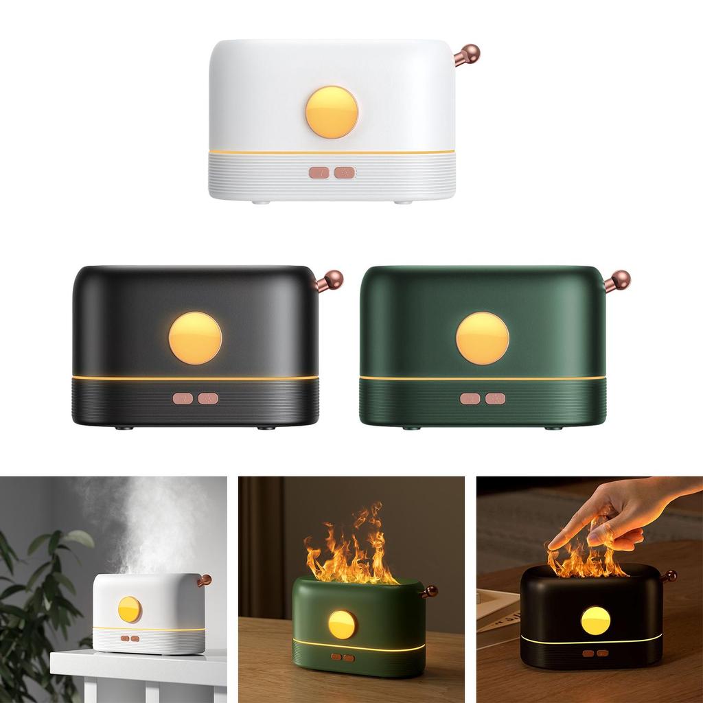 Simulated Flame Humidifier Aromatherapy Diffuser Quiet for Home