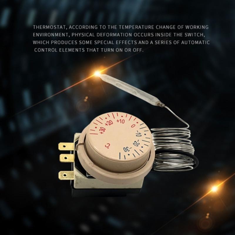 Versatile Capillary Thermostat -30°C to +30°C Temperature Control Knob Industrial Temperature Management Knob Switch