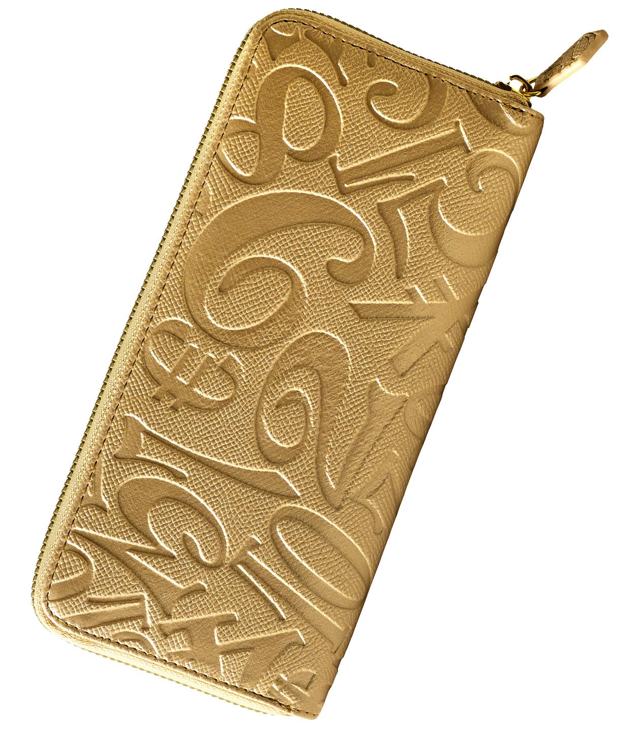 

[Frank Miura] Long Wallet, Brand Wallet, Round Zipper, Gold, Men s/Women s