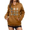 Women's Winter Christmas Printed Pullover Hooded Sweatshirt Fleece Long Sleeve Sweatshirt