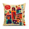 Soft Fabric Designer Decorative Printed Merry Christmas Theme Cushion Cover Xmas Decorations for Sofa Living Room Set of 5 12 X 12 Inch Multi